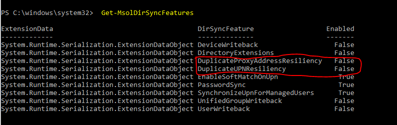 dirsyncfeature
